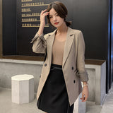 Spring And Summer New Korean Solid Color Small Suit Jacket Women's Casual Loose Coat Temperament Small Fragrant Style Suit
