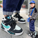 Zingj Casual Shoes Help Children's Sports Shoes 2023 Autumn New Soft-Soled Board Shoes Boys' High-Top Running