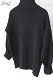 Quality 2023 Autumn Winter Turtleneck Pullover Sweater Women Slim Knitted Sweaters Jumpers Female Soft White Black