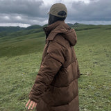 Long Down Cotton Clothes Female New Korean Version Loose Over The Knee Thick Warm Cotton-Padded Clothes Cotton-Padded Jacket Winter Coat Bread Clothes-Outfit