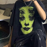 Grunge Ghost Face Graphic T-ShirtOutfit