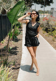 2025 New Surf Striped Tight-Up Sling Sleeveless Temperament Commuting Jumpsuit