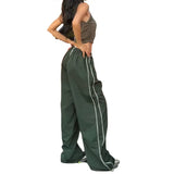 Zingj New Fashion Personality On Both Sides Of The Draw Rope Casual Loose Waist Multi-Color