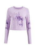 grunge long sleeve shirt with graphic