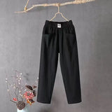 Linen Summer Loose Slimming Straight Ankle-length