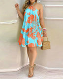 Zingj Wise Hot Style Summer Open Shoulder Hanging Neck Strap Loose Women's