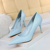 Zingj Korean Version Of Fashion Simple Women's Shoes Show Thin High Heels Fine Heel Super High Heel Shallow Mouth