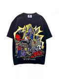 Men's T-Shirt Pure Cotton Street Clothing Animation Leisure Oversized Basketball Printed Short-Sleeved Shirt