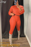 Fall Sweater Matching Sets Womens 2 Two Piece Set Sweatsuits For Womens Long Sleeve Hooded Crop Top Outfits Pants