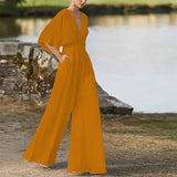 Zingj Winter New Women's Dress Jumpsuit Hot Style Deep V High