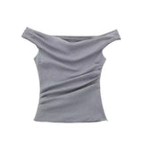 New Wrinkle Design Slim Fashion Blouse