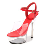 New Woman shoes summer sandals heel transparent female platform High Heels Crystal pole dance wedding dress 2020 stripper