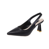 Spring And Summer New Sharp-Headed High-Heeled Shoes Women's Fine Heel Head Sandals Behind The Empty Light Single