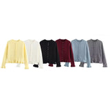 Women's Clothing 2025 Spring New Fashion Casual Temperament Folding Decorative Knit