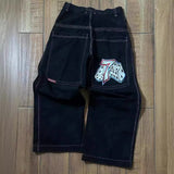 Zingj Wide-Leg Jeans Men Y2K Hip-Hop Harajuku High-Quality Street Rest 211-0-Outfit