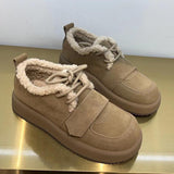 Zingj Women's 2024 Winter New Outside Wear Fashionable Thick Sole And Velvet Warm Ugly Cute Casual Cotton
