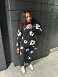 Trend Printing Wood Cotton Loose Sweaters Y2K Hip Hop Street Men And Women Take A