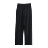 Spring Style Lace-Up Shirt 3436707 Straight Trousers