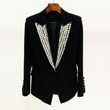 Star Fashion Celebrity Temperament Heavy Industry Drill Nails A Buckle Repairsuit
