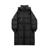 2024 New Thickened Down Cotton-Padded Jacket Female Long Over-Knee Cotton Coat Korean Version Loose Bread Coat Winter Cotton-Padded Jacket Coat-Outfit