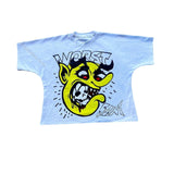 Kd Is Little Devil Graffiti Hip-Hop Printed Street Short-Sleeved T-Shirt Men And Women Retro Loose In