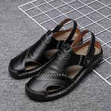 Zingj New Summer Leather Sandals Men's Toe Dual-Purpose Sports Men's Leisure Sandals Men's Shoes Breathable