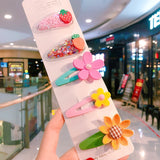 Pcs/Set Girls Cute Cartoon Animals Fruit 5 Cm Hairpins Children Lovely Hair Clips Barrettes Gift Kids Hair Accessories