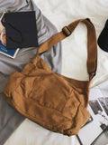 Large Canvas Satchel Bag- Outfit