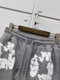 2024 New Black And Gray Printed Shorts For Men And Women With High Quality Rope