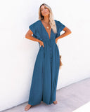 Summer Sun Protective Double-breasted Drawstring Dress