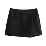 New Style Asymmetrical Solid Color Fashion Skirt Pants In Autumn