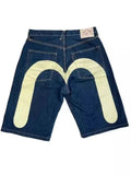 Shorts Y2K Pants Harajuku Hip-Hop Printed Baggy Denim Shorts Summer