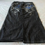 Plus-Size Hip-Hop Jeans Loose Skateboard Pants Men's Fashion Casual Straight Wide-Legged