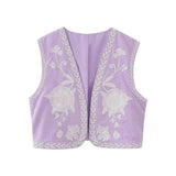 Summer Women's Wear Urban Leisure Vest Embroidered Cardigan