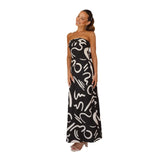 Zingj / Summer 2024 New Women's Fashion Print Strapless Back Sexy