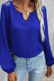 Spring Clothing Loose Tops Chiffon Blouse White Tops Office Lady Long Sleeve Fashion Women Shirt Solid Elegant New