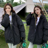 Thick Warm Outdoor Assault Jacket And Cotton Coat Female 2024 New Autumn And Winter Cotton-Padded Jacket Couples Work Clothes Cotton-Padded Clothes-Outfit