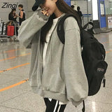Sweatshirts Women Hooded Spring Solid Korean Style Lace-up Pockets Womens Leisure Loose Trendy Students Chic Ulzzang