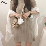 Women Solid Simple All-match Student 5 Colors Fashion Female Ulzzang Sweet Vacation Chic Ins Knitted Leisure Elegant