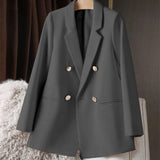 Zingj New Blazer Female Metal Button British Wind Casual Versatile Green Red Small Suit