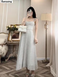 Elegant Spaghetti Strap Long Dress For Women Maxi Fashion One Piece Bodycon Prom Party Robe Vestidos