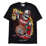 Men's T-Shirt Pure Cotton Street Clothing Animation Leisure Oversized Basketball Printed Short-Sleeved Shirt