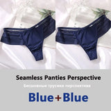 Women's Panties Seamless G-string FINETOO Perspective Underwear See-Through Female Underpants Girls Intimates