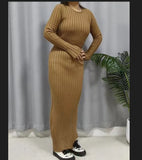 Zingj Autumn / Winter 2023 New Knit Dress Casual Round Collar Skirt Placed Pit Sweater