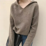 Zingj Trend Ins Hooded Sweater Sweater Thin Autumn Sweater Long-Sleeved Sweater