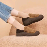 Zingj Shoes Women's 2023 Autumn New Velvet Soft-Soled Women's Shoes Lazy Shoes With One Foot On Casual Beans Cotton-Padded