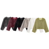 New Artificial Fur Effect Short Fashion Jacket