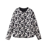 New Autumn / Winter 2024 Women's Jacket Animal Print Cotton Jacket W028 5761-Outfit
