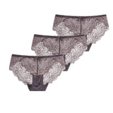 Sexy Lace Underwear Women Transparent Low Waist Panties Cotton Crotch Briefs for Girls Breathable Seamless