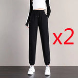 Zingj Pants Korean Version Loose Thin Students Tied Everything Ins Trend Casual Pants Autumn Women's Pants-Outfit